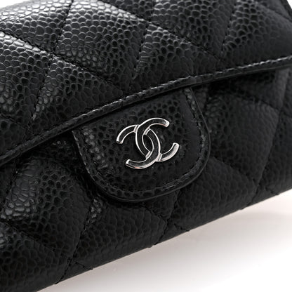 Chanel Caviar Quilted Flap Card Holder Wallet Black 10 of 11