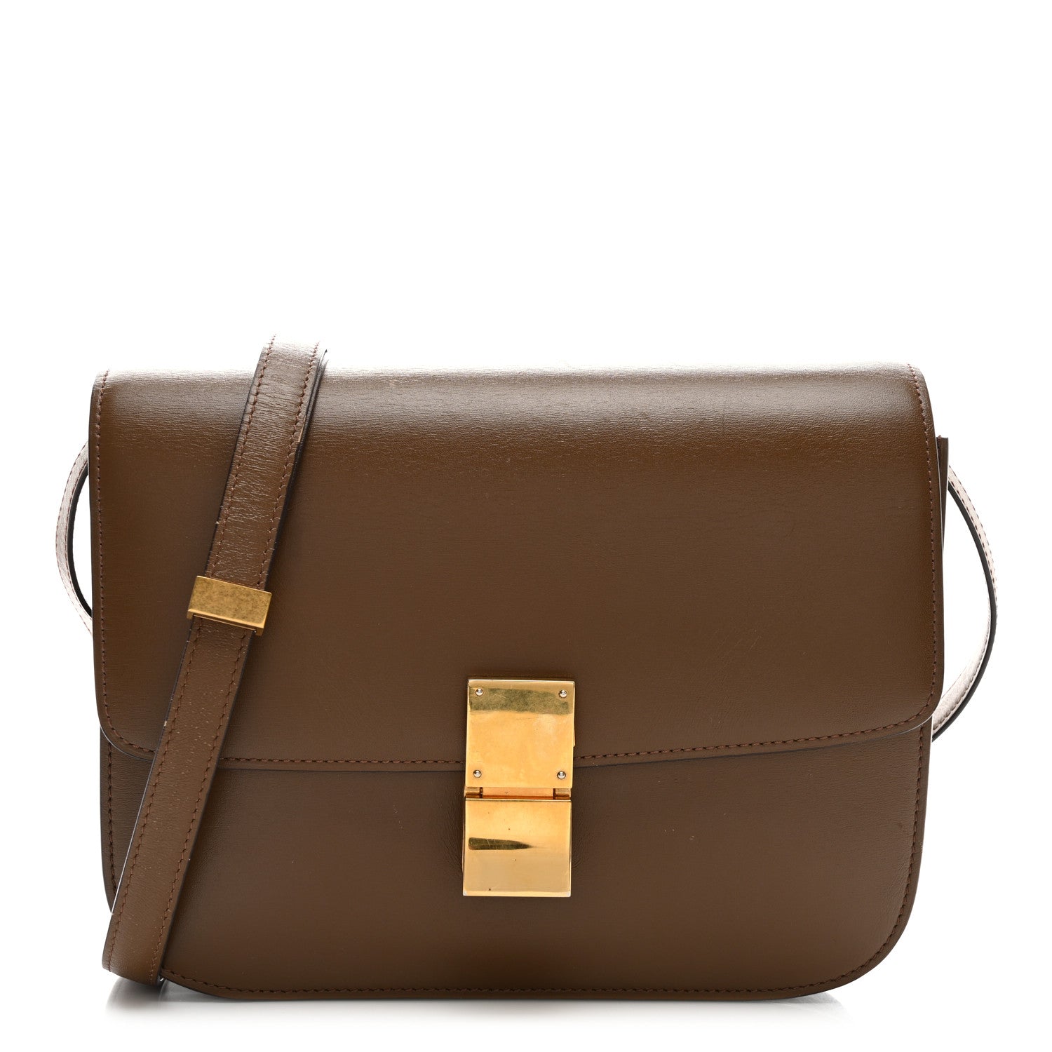 Celine Box Calfskin Medium Classic Box Flap Bag Camel 1 of 11