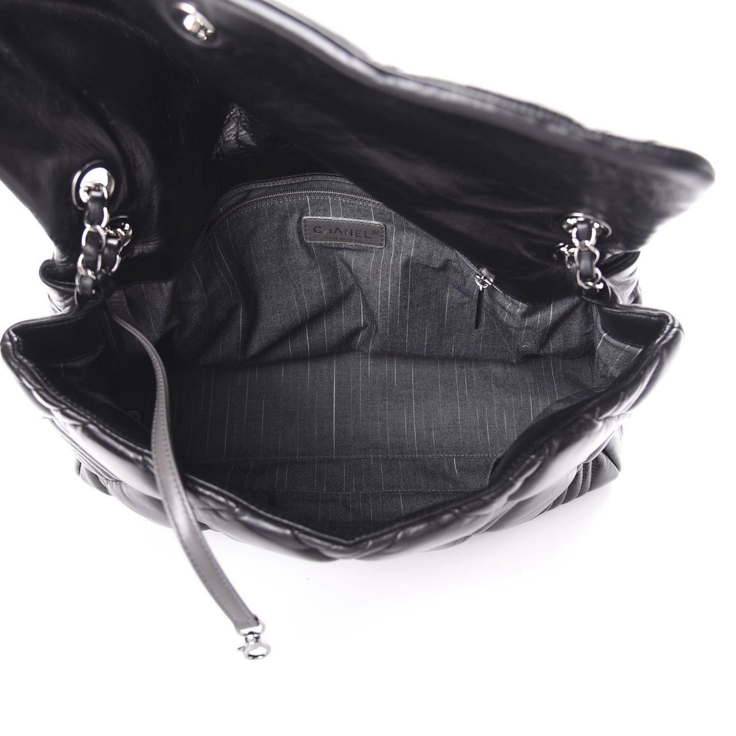 Lambskin In and Out XL Maxi Flap Black