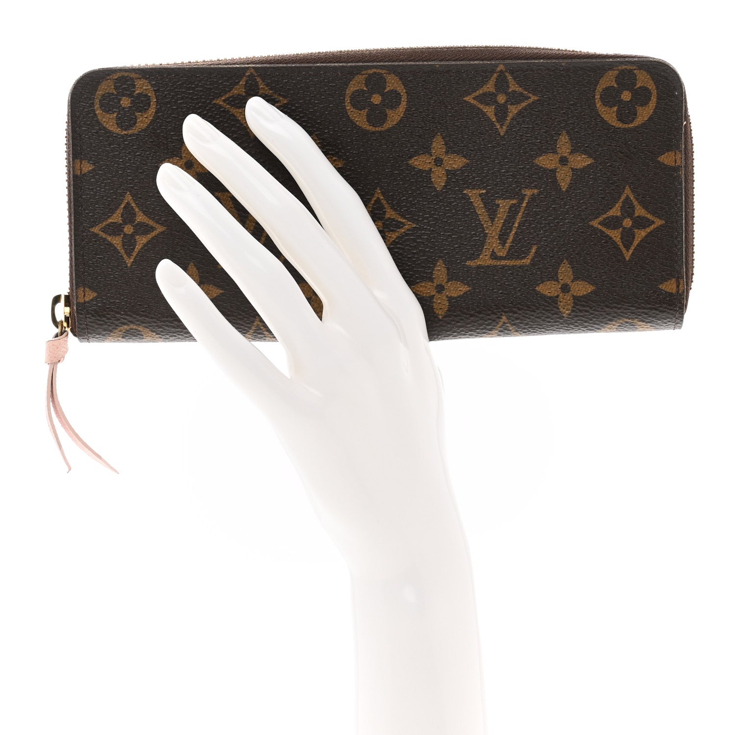 Louis Vuitton Monogram Clemence Wallet Rose Ballerine 2 of 8