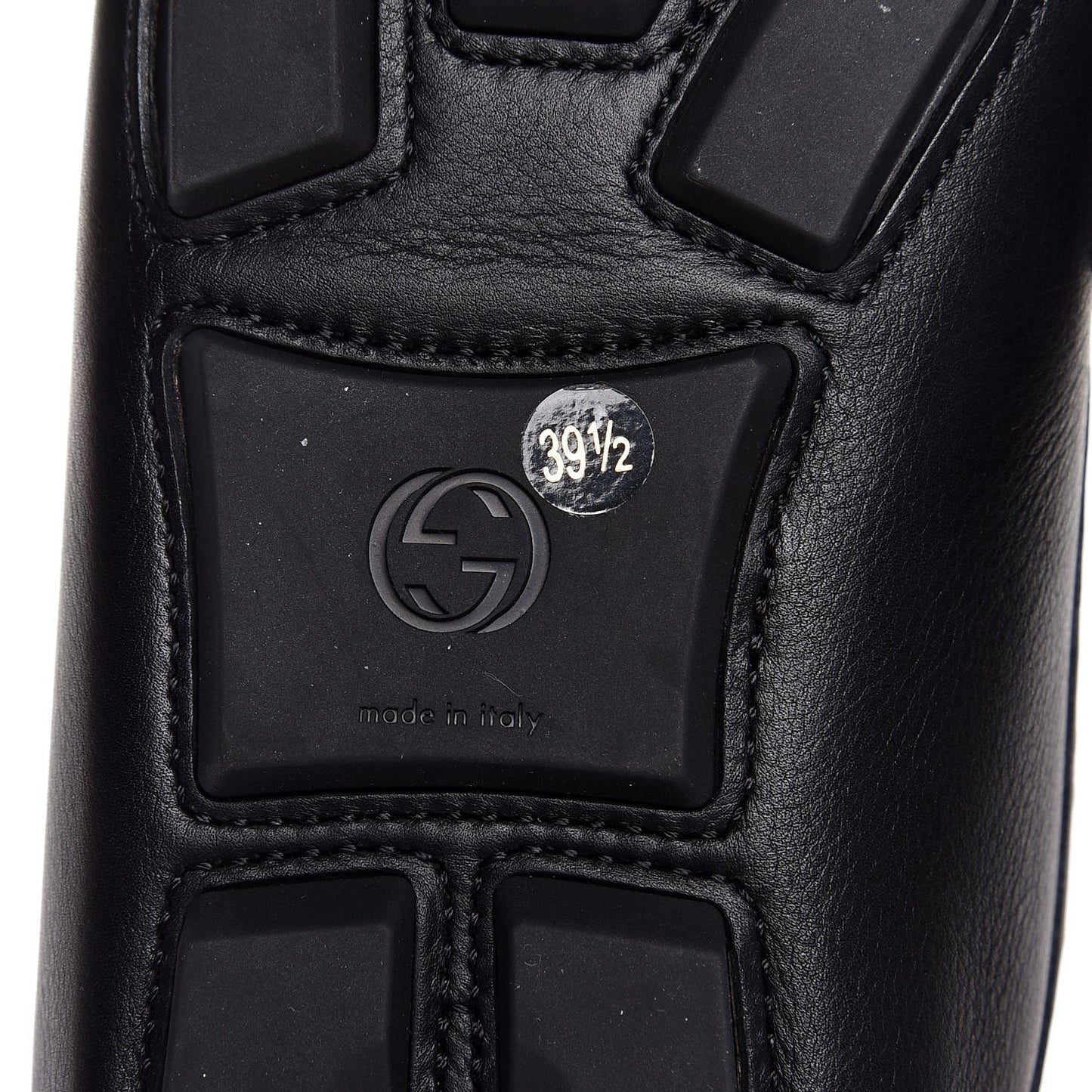 Calfskin Noel Web Driver Loafers 39.5 Black