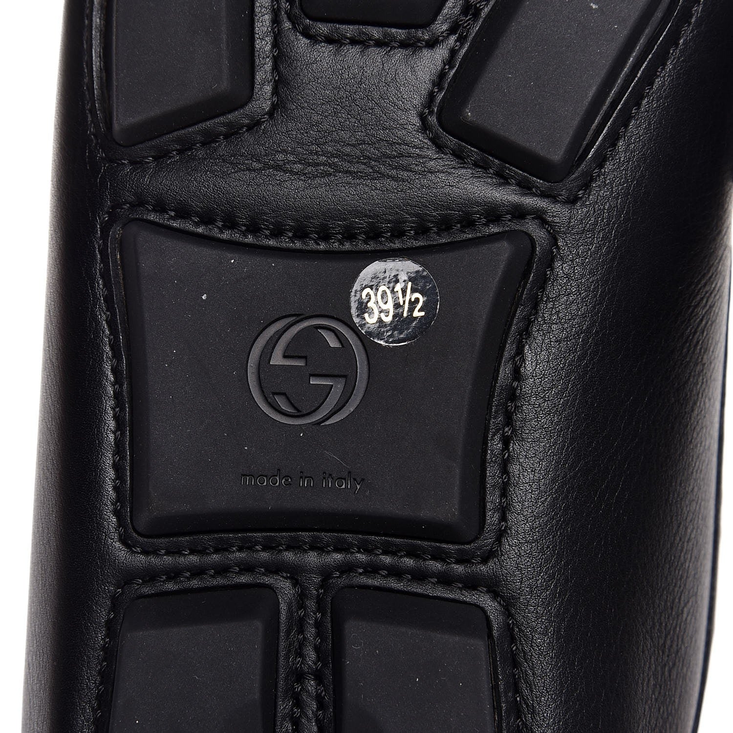Gucci Calfskin Noel Web Driver Loafers 39.5 Black 6 of 9