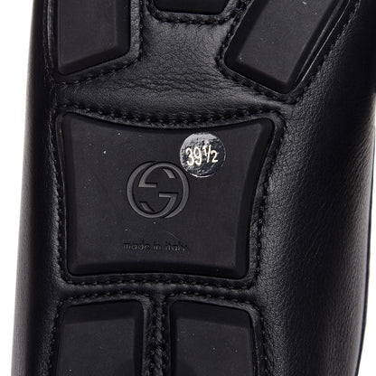 Gucci Calfskin Noel Web Driver Loafers 39.5 Black 6 of 9