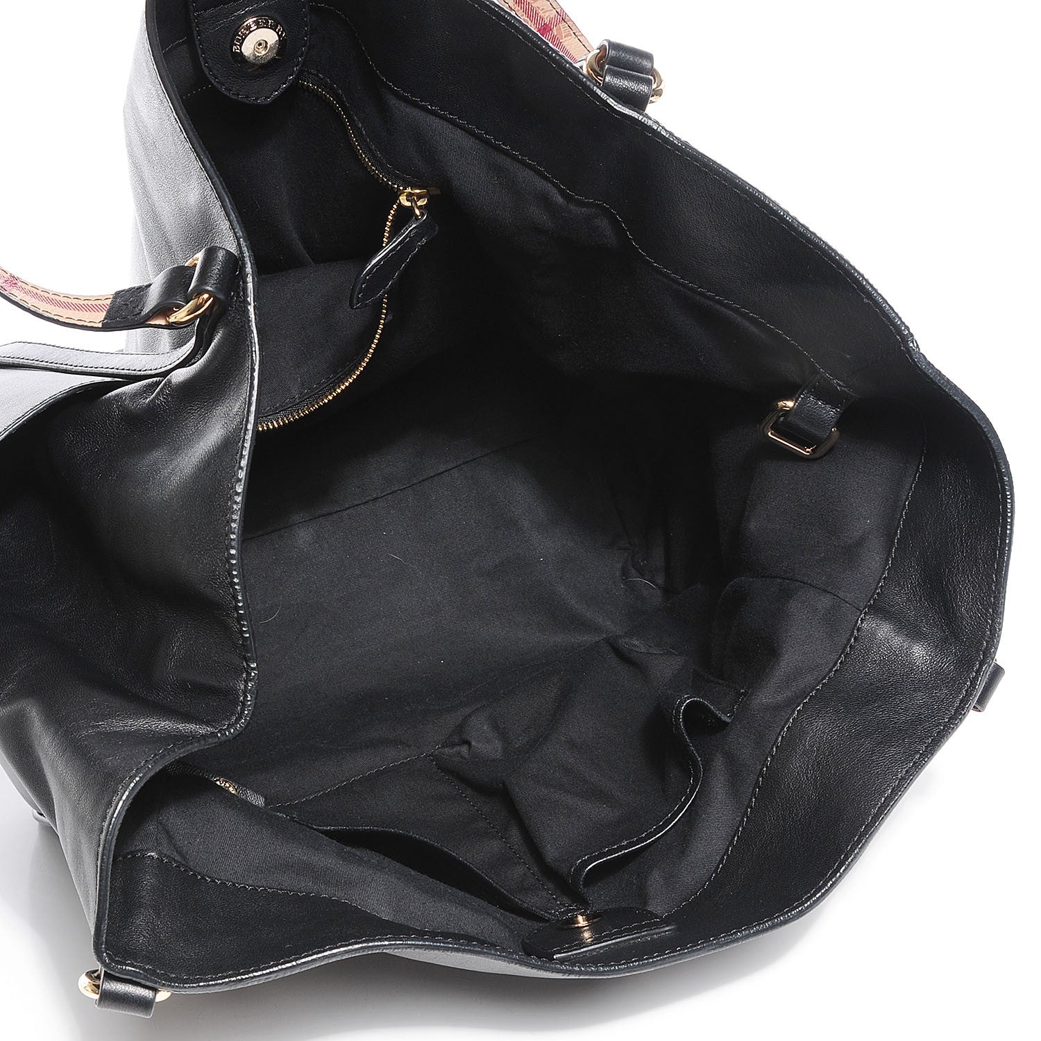 Burberry Lambskin Small Canterbury Tote Black 5 of 9