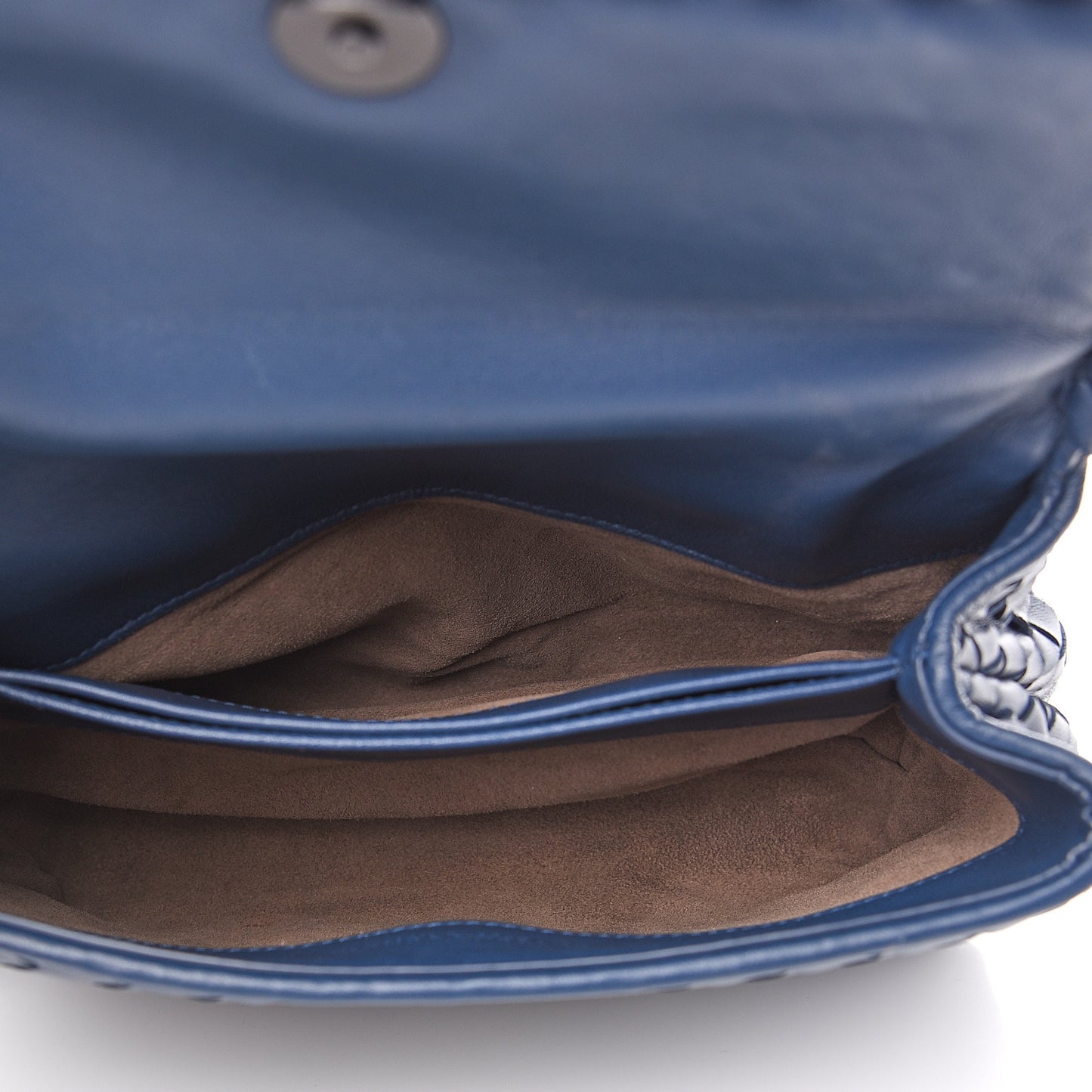 Nappa Intrecciato Baby Olimpia Shoulder Bag Denim