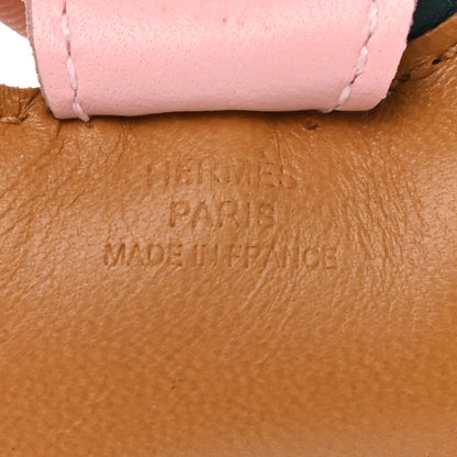 Hermes Milo Lambskin Grigri Rodeo Horse Bag Charm PM Sesame Malachite Rose Sakura 4 of 5