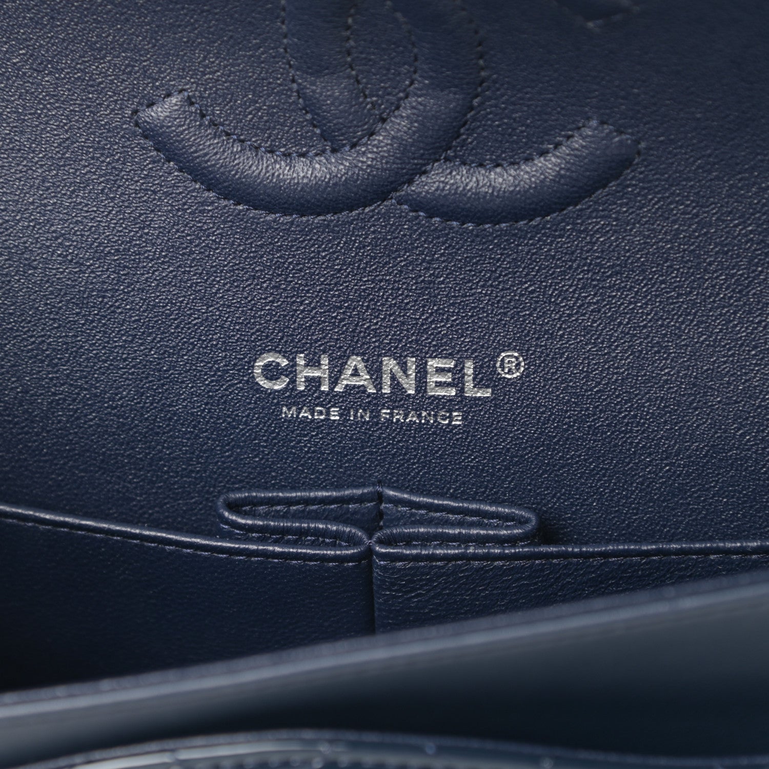 Chanel Patent Quilted Medium Double Flap Navy 6 of 12