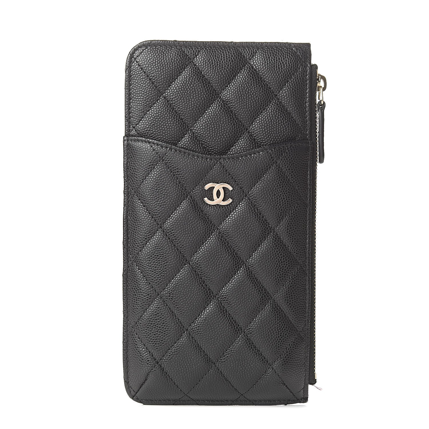 Chanel Caviar Quilted Classic Flat Wallet Pouch Black 1 of 8
