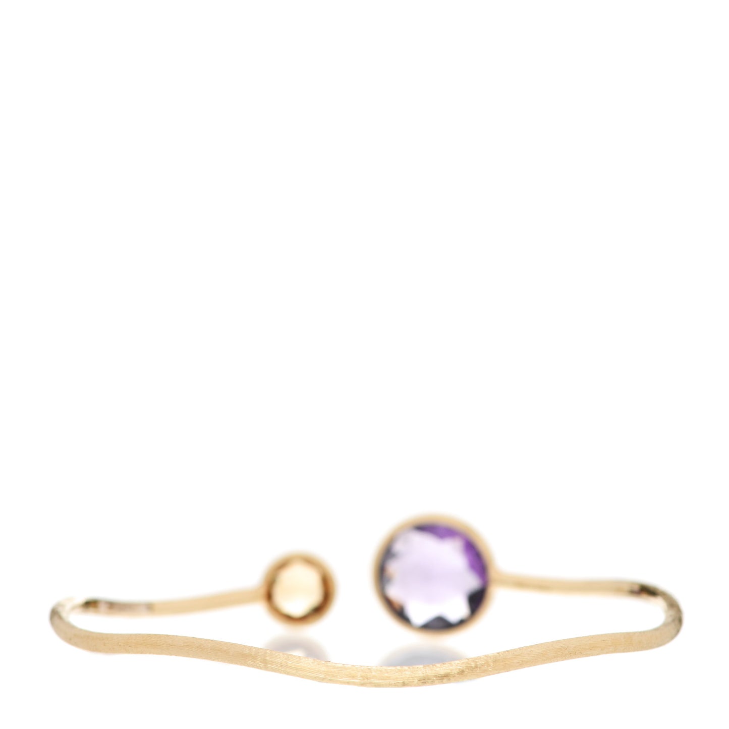 18K Yellow Gold Amethyst Citrine Jaipur Bangle Bracelet