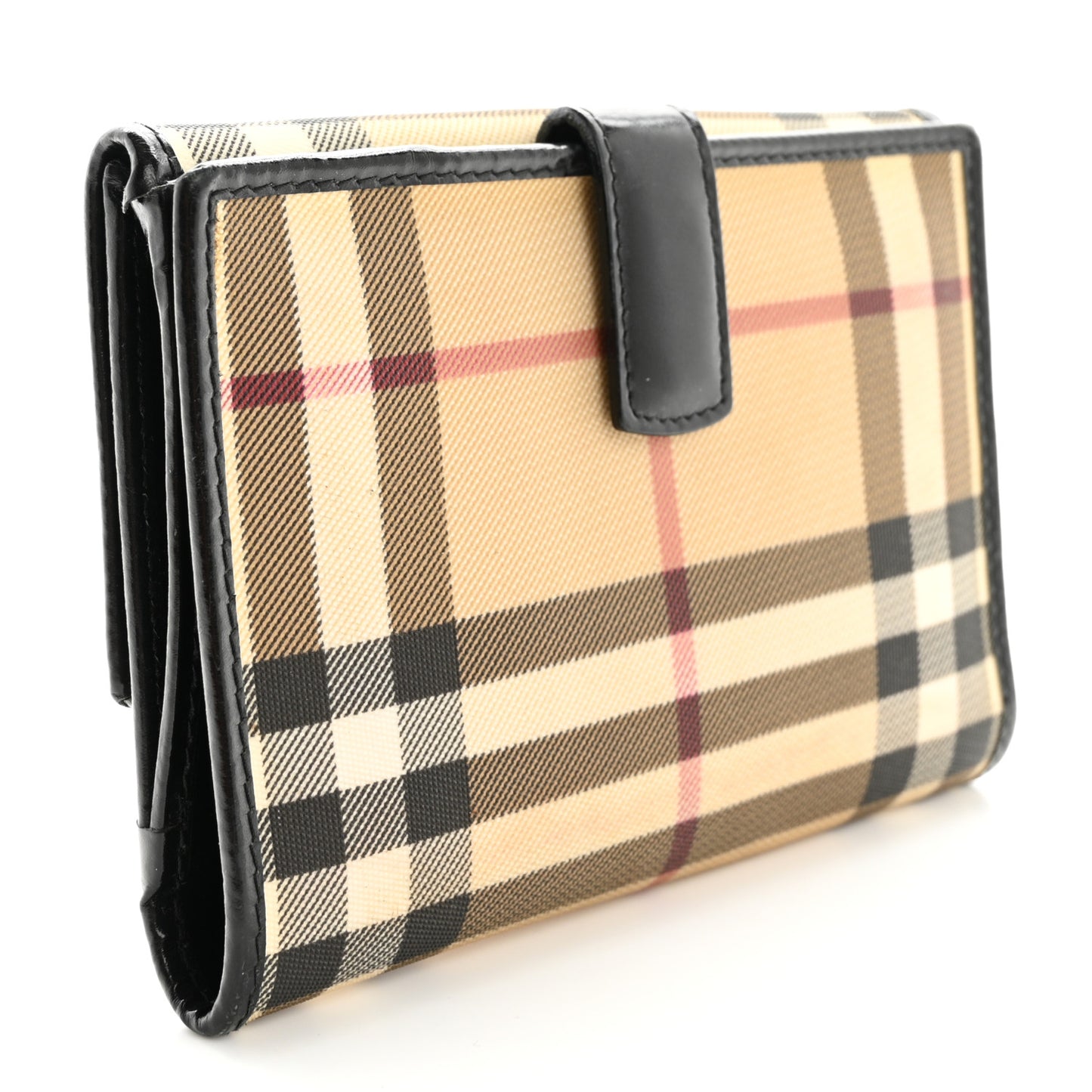 House Check Compact Wallet Black