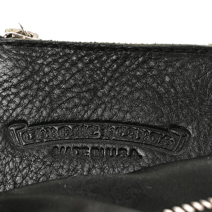 Chrome Hearts Heavy Weight Calfskin Cross Patch Zip Card Holder Wallet Black 6 of 6