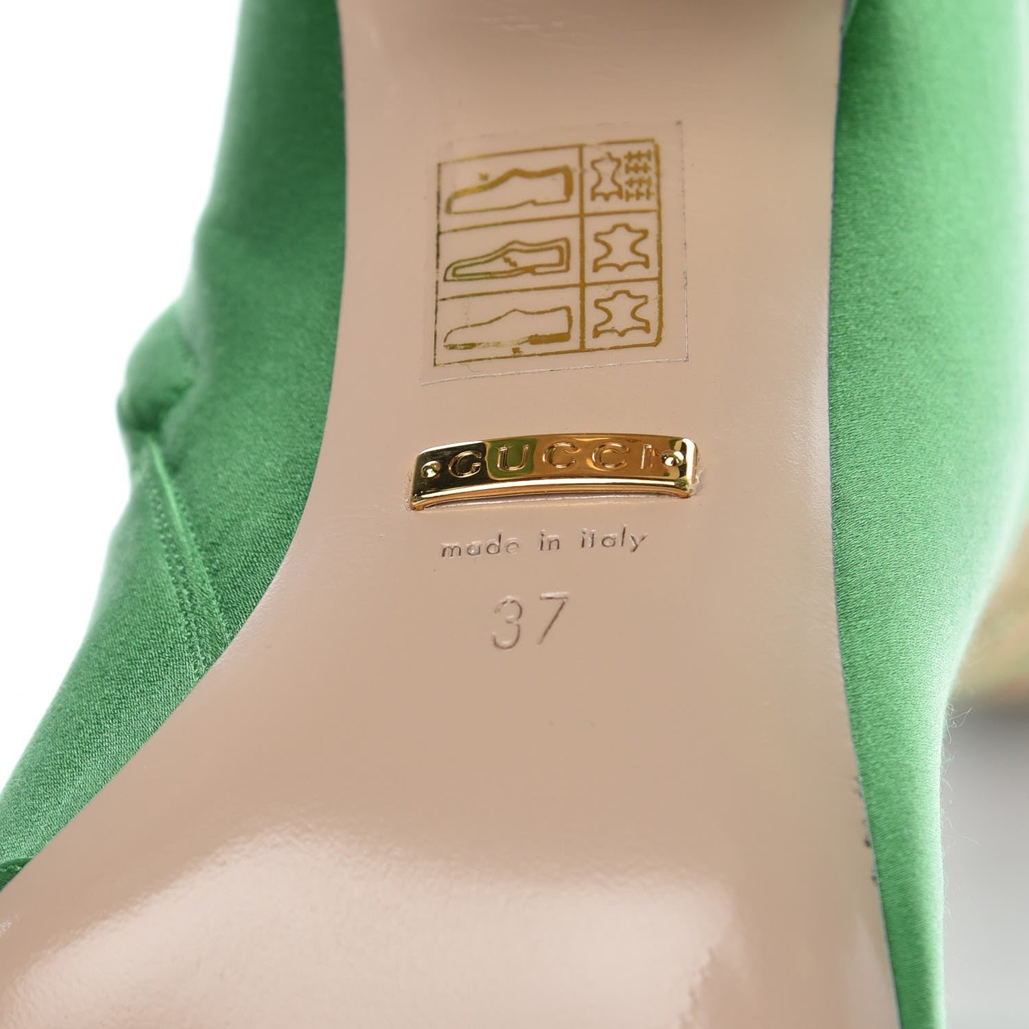 Gucci Silk Satin Malaga Kid Embroidered Candy Dragon Block-Heel Knee Boot 37 Palm 7 of 11
