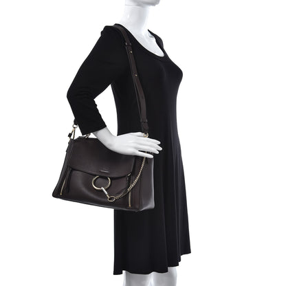 Chloe Calfskin Medium Faye Day Shoulder Bag Carbon Brown 3 of 7