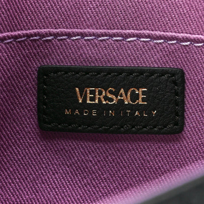 Versace Grained Calfskin La Medusa Flap Shoulder Bag Black 6 of 12