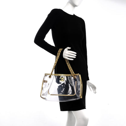 Chanel Vinyl Naked Tote Gold 2 of 9