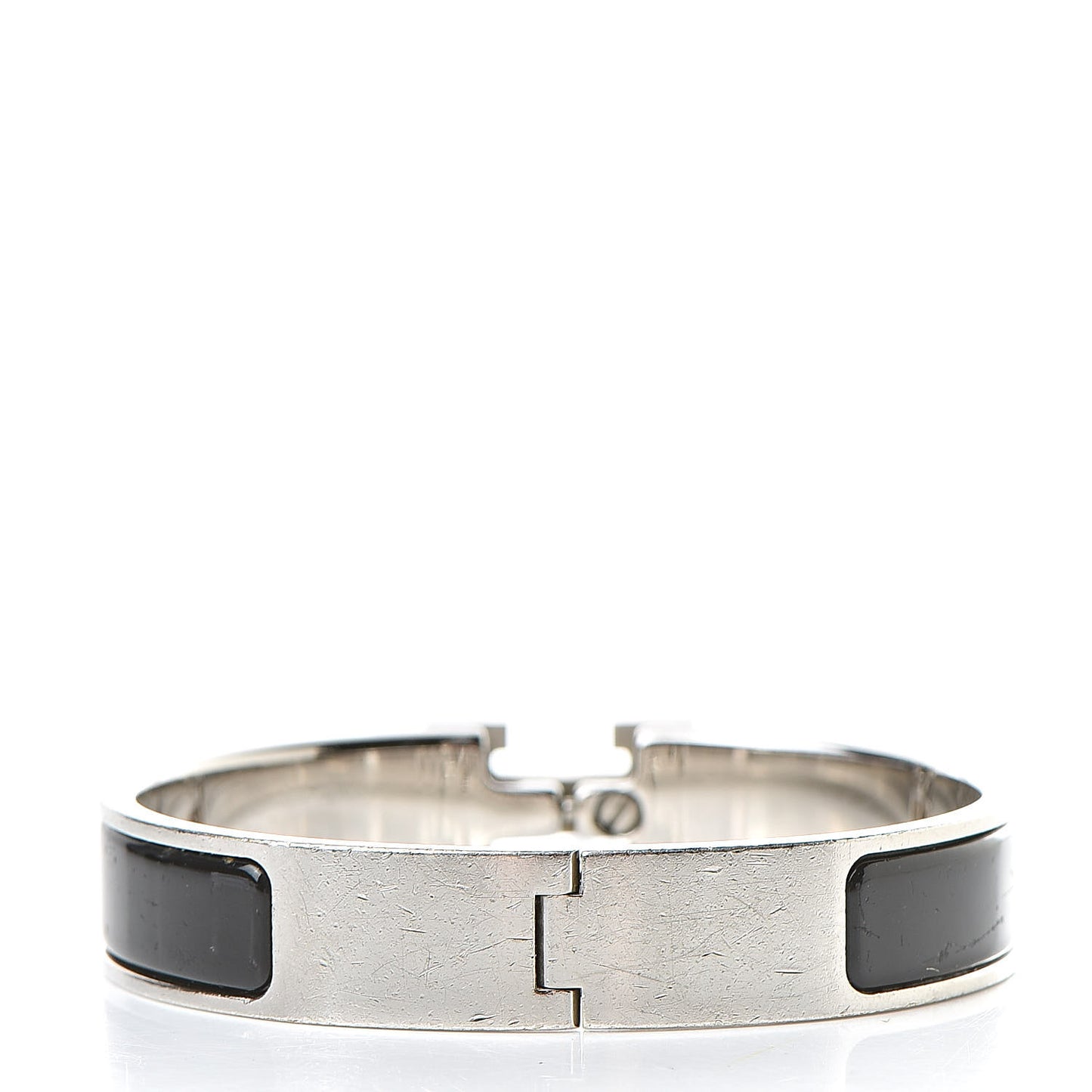 Enamel Narrow Clic Clac H Bracelet PM Black