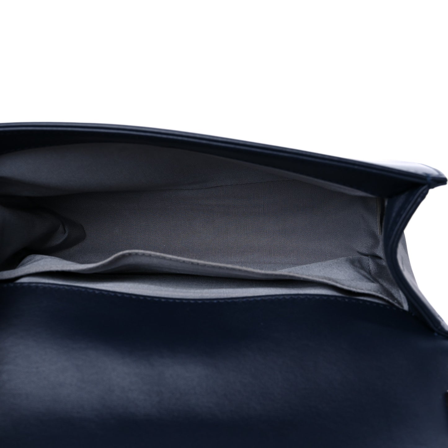 Calfskin Chevron Quilted New Medium Boy Flap Dark Navy Blue