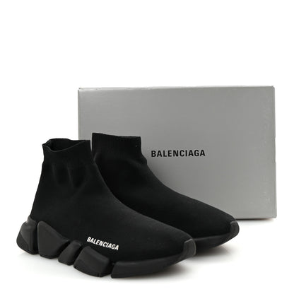 Balenciaga Technical 3D Recycled Knit Womens Speed 2.0 Sneakers 39 Monocolor Black 10 of 10