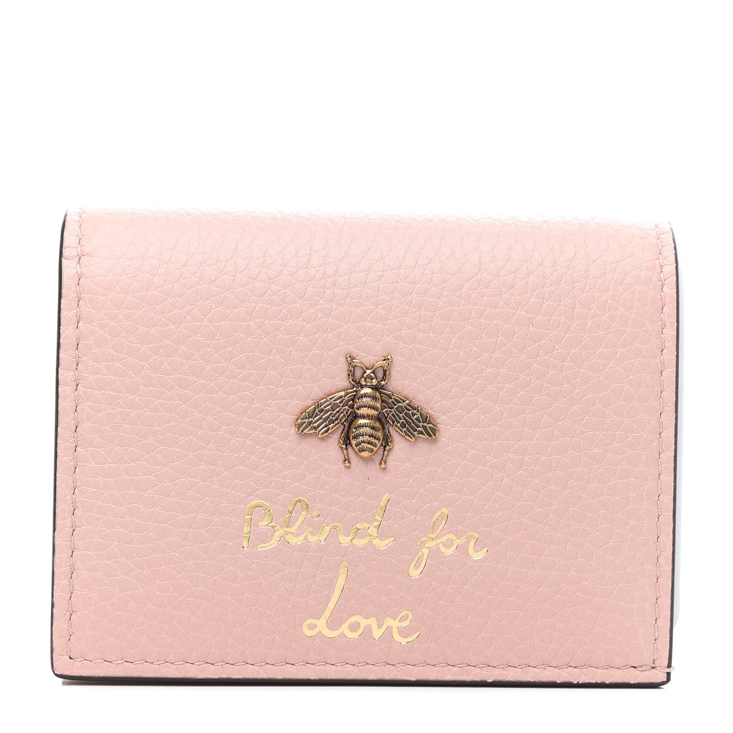 Gucci Cellarius Calfskin Blind for Love Animalier Card Case Perfect Pink 1 of 7