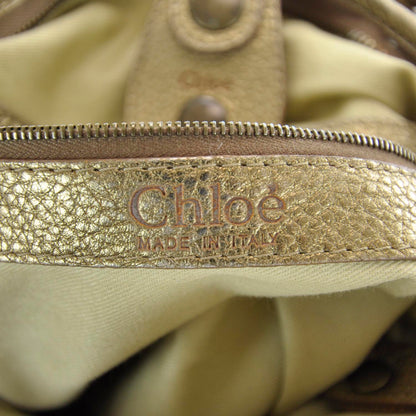 Chloe Metallic Calfskin Silverado Hobo Beige 9 of 10