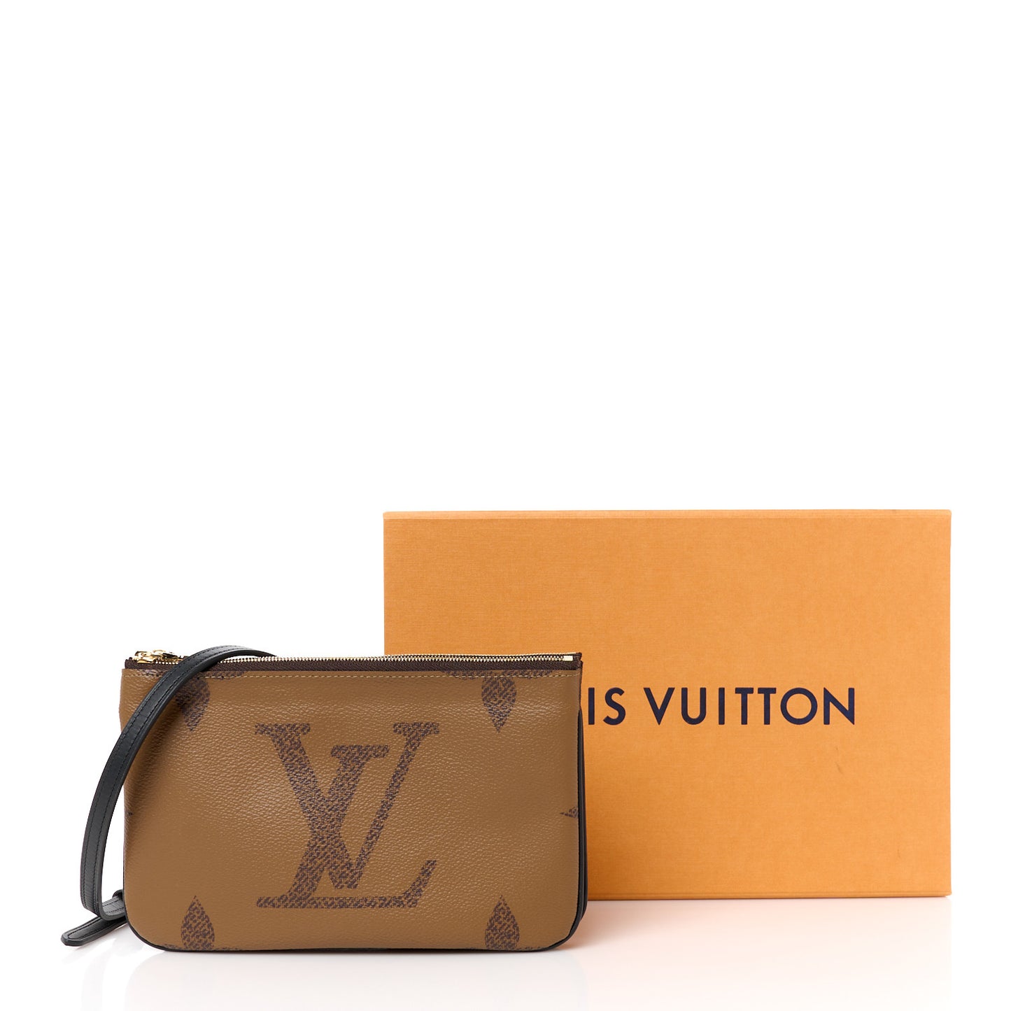 Reverse Monogram Giant Double Zip Pochette