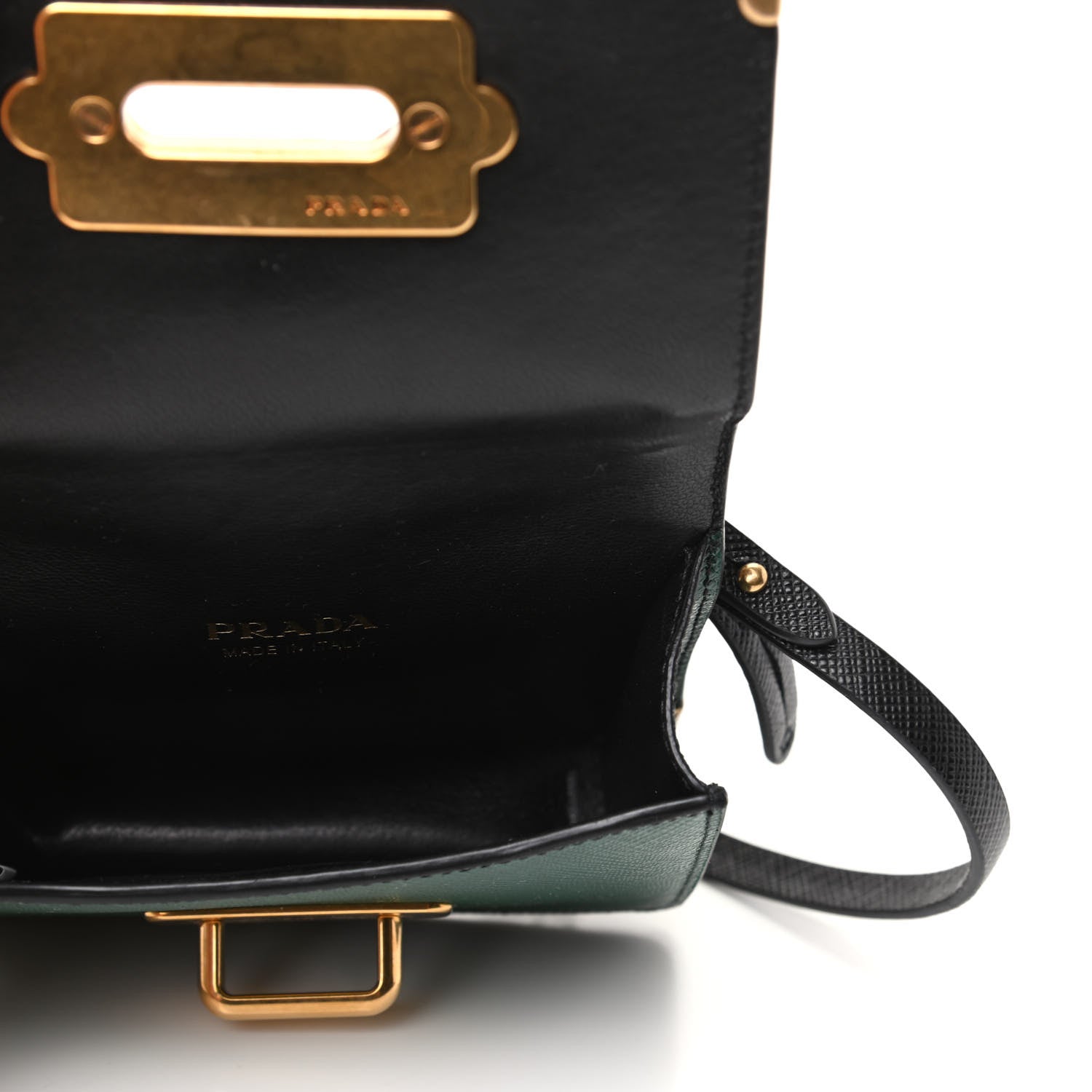 Prada Saffiano Astrology Mini Cahier Bag Black 5 of 9