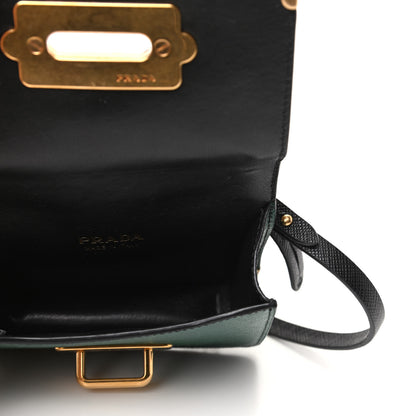 Prada Saffiano Astrology Mini Cahier Bag Black 5 of 9