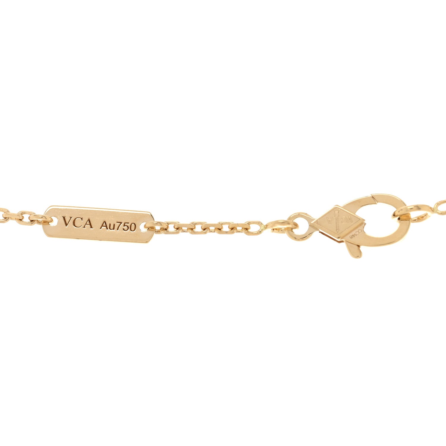 Van Cleef & Arpels 18K Yellow Gold Black Onyx Vintage Alhambra Pendant Necklace 4 of 5