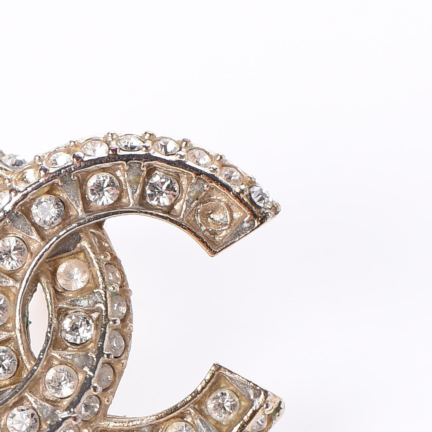 Crystal CC Earrings Gold