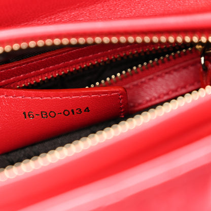 Christian Dior Lambskin Cannage Medium Lady Dior Red 7 of 10