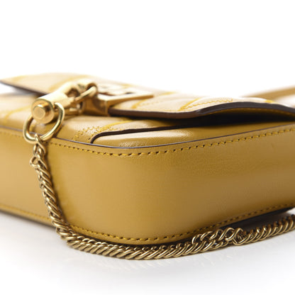 Givenchy Goatskin Quilted GV3 Mini Pocket Convertible Bag Golden 7 of 9