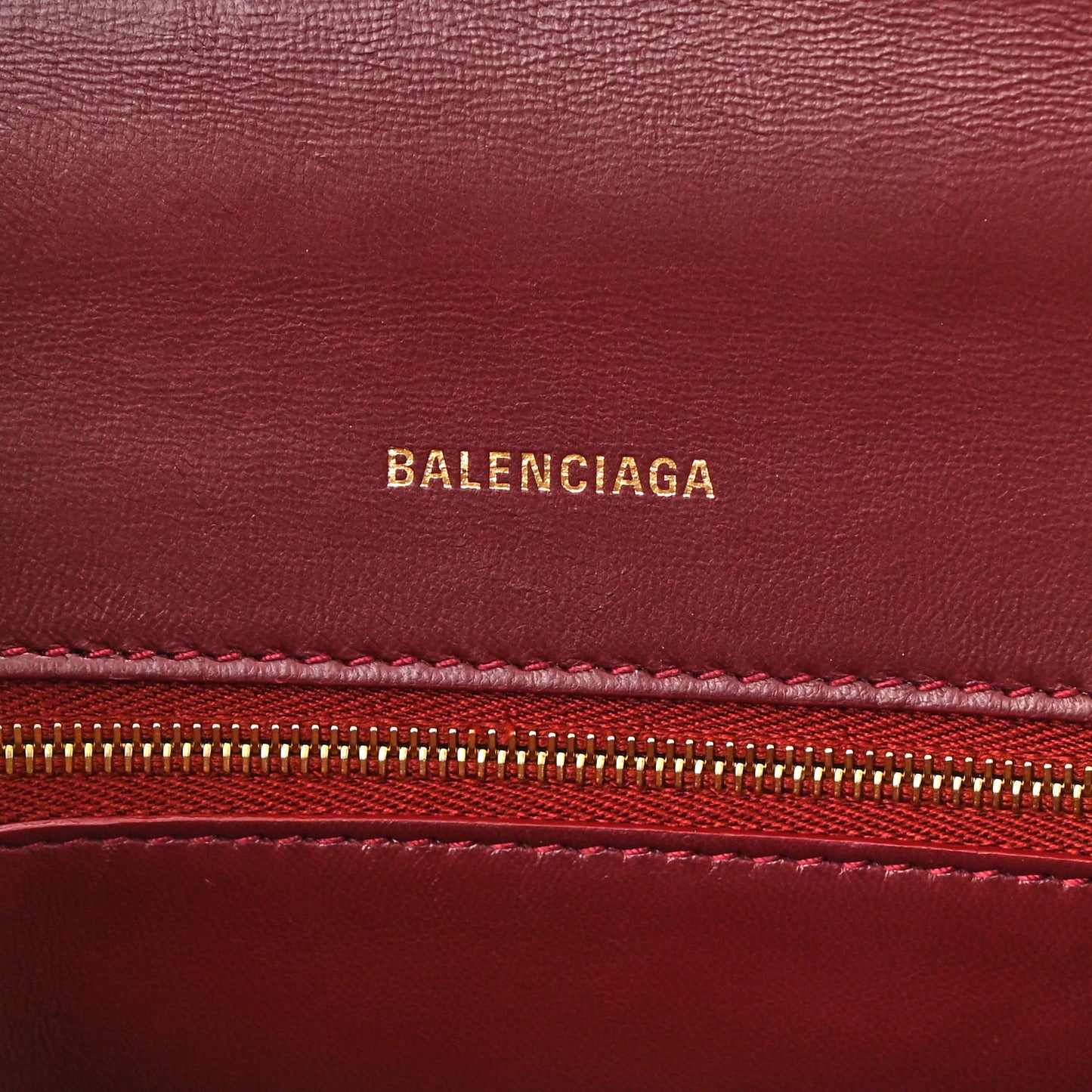 Shiny Calfskin Crocodile Embossed Small Hourglass Top Handle Bag Dark Red