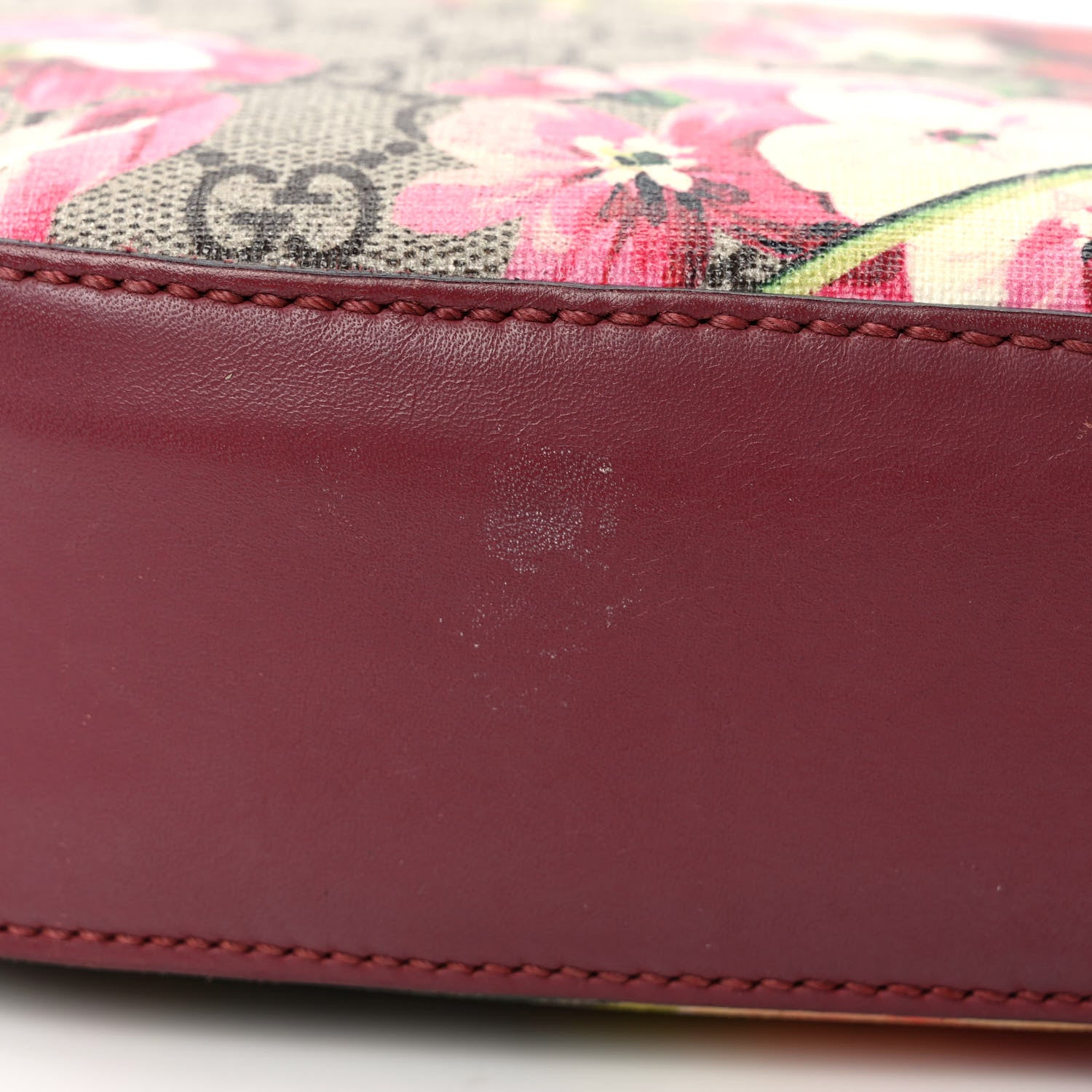Gucci GG Supreme Monogram Blooms Mini Chain Shoulder Bag Beige Multicolor Dry Rose 10 of 12