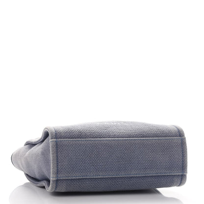 Chanel Canvas Mini Deauville Tote Denim Blue 4 of 9