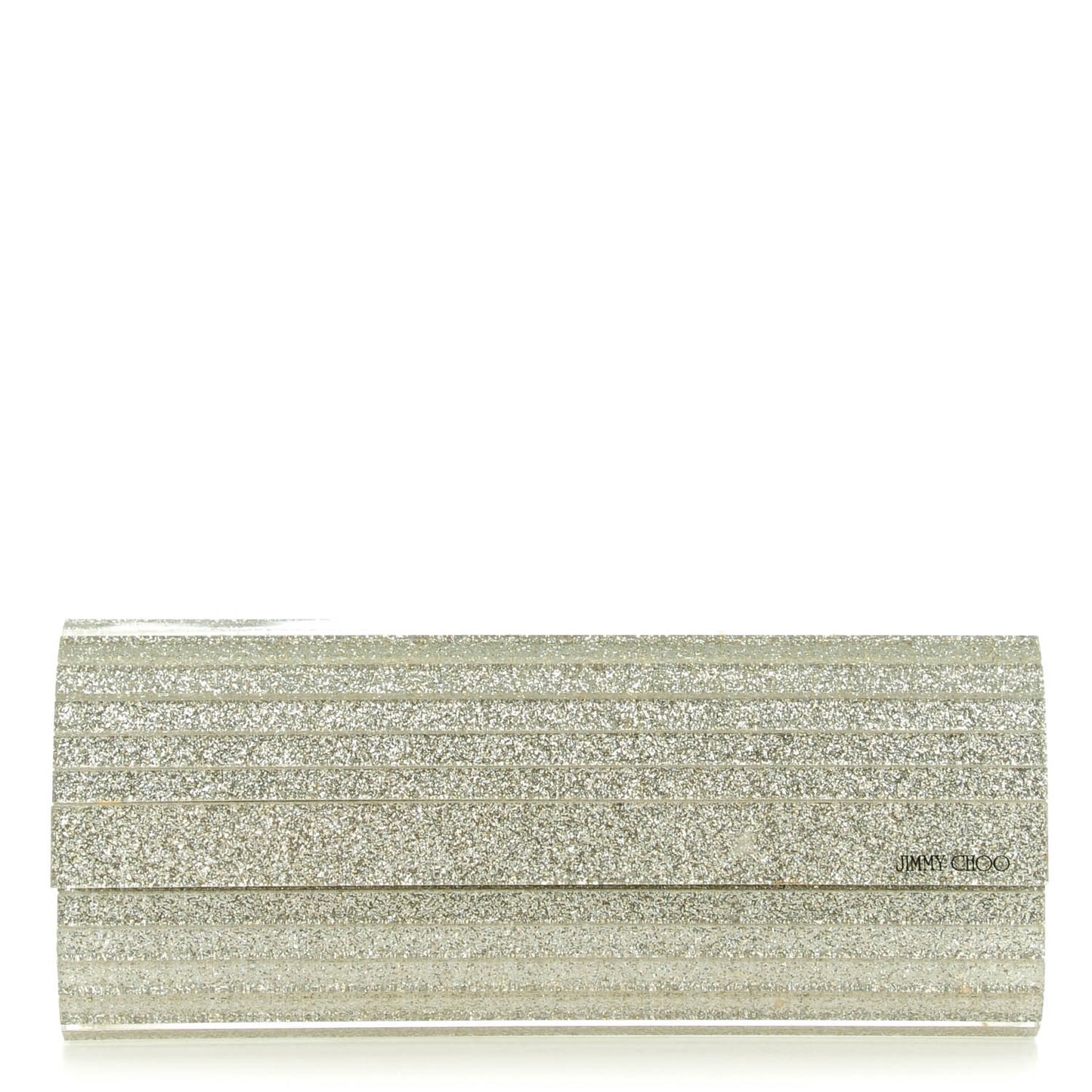 Acrylic Glitter Sweetie Clutch Champagne