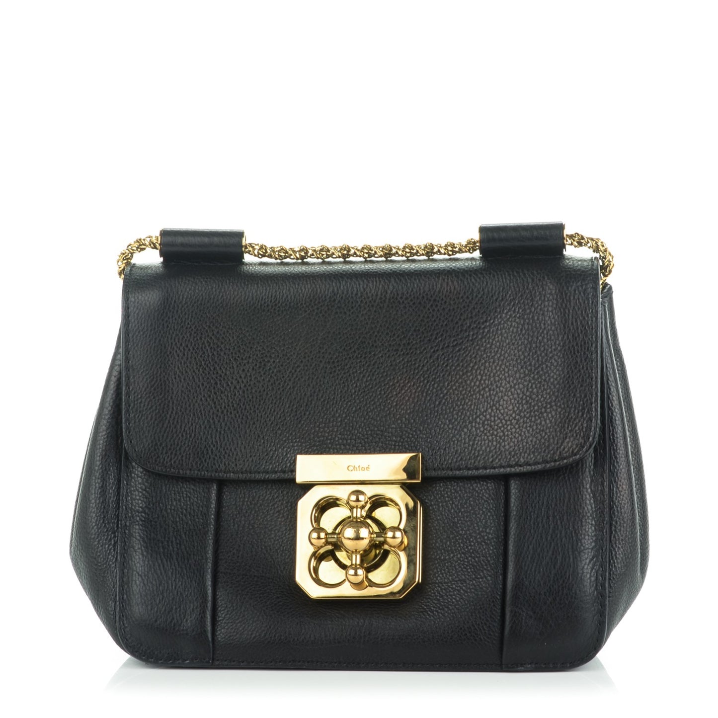 Goatskin Small Elsie Shoulder Bag Black