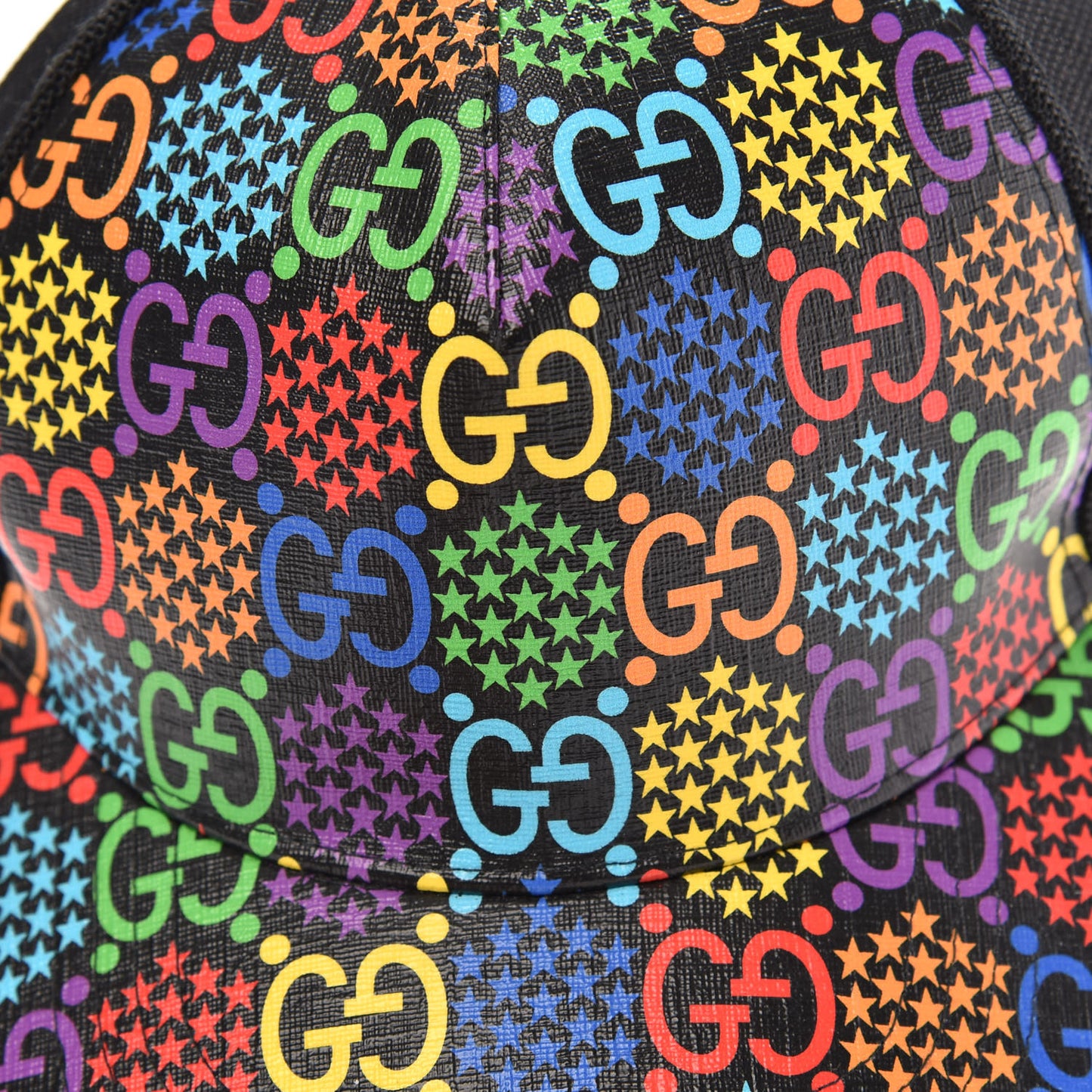 GG Supreme Monogram Psychedelic Baseball Hat XL 60 Black