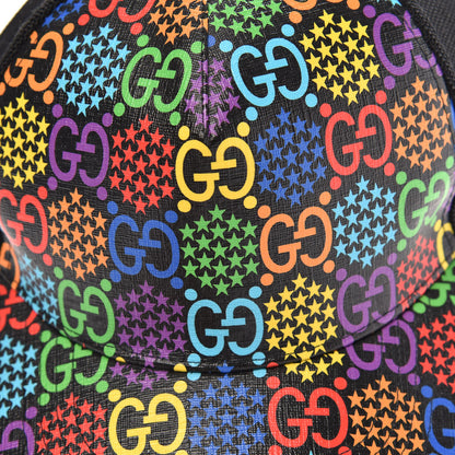 Gucci GG Supreme Monogram Psychedelic Baseball Hat XL 60 Black 8 of 9