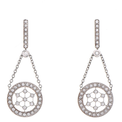 Tiffany Platinum Diamond Voile Drop Earrings 1 of 9