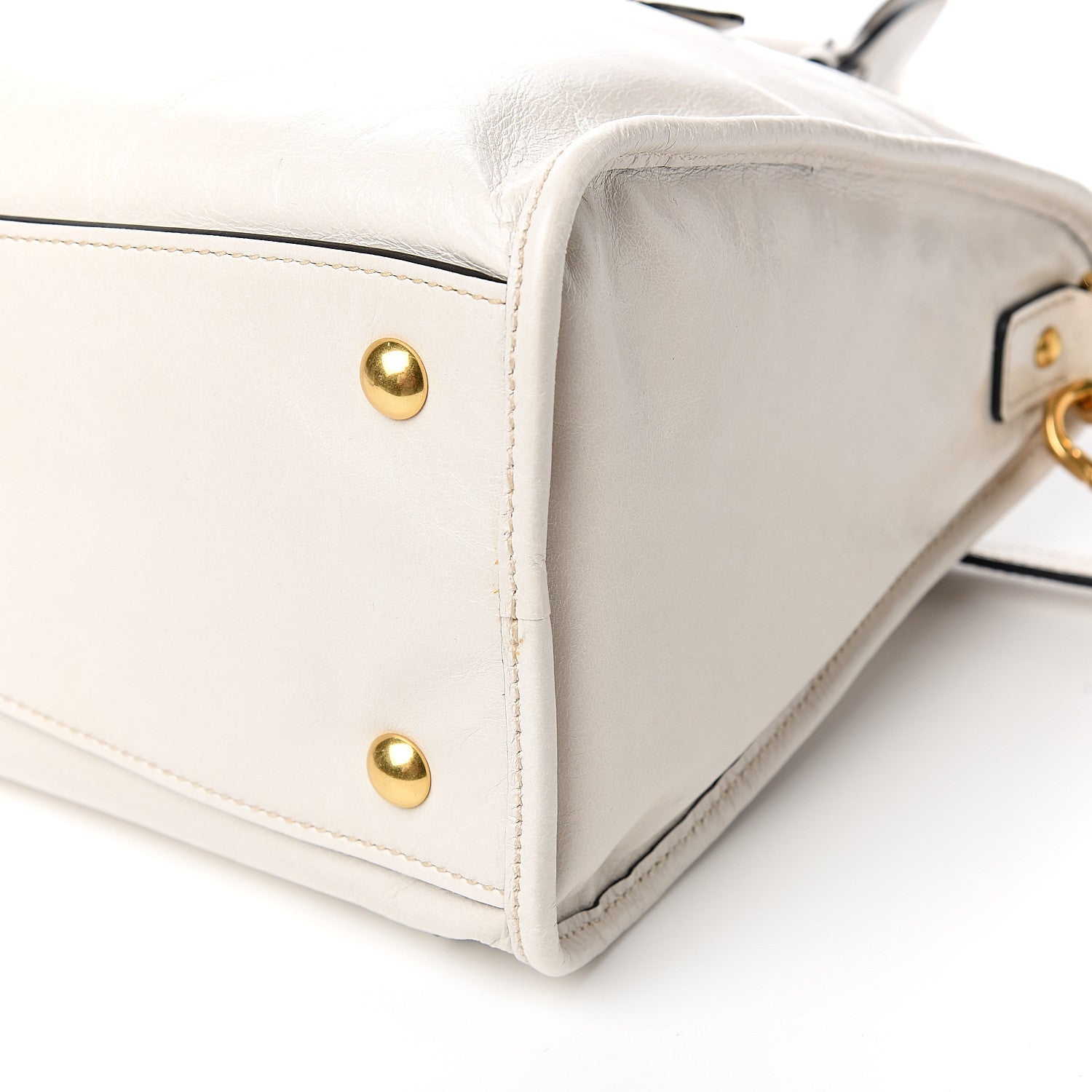 Miu Miu Vitello Shine Zip Tote Talco 7 of 8