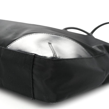 Prada Tessuto Nylon Calfskin Shopping Tote Black 10 of 11
