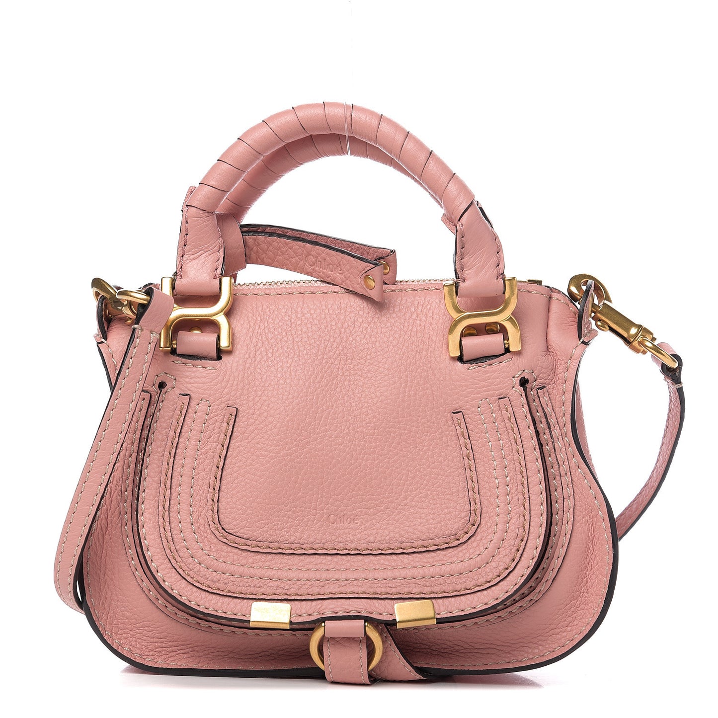 Calfskin Mini Marcie Satchel Anemone Pink