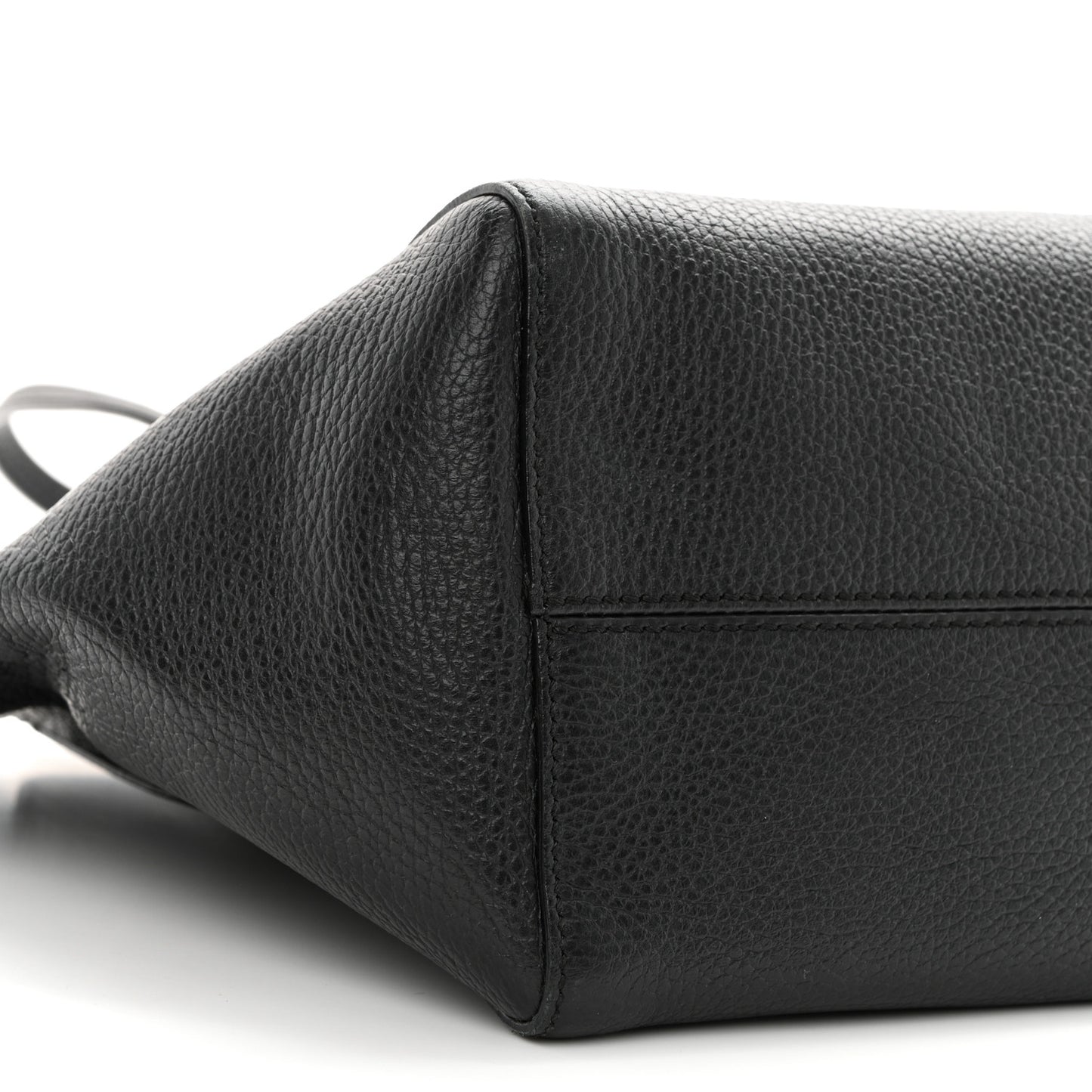 Pebbled Calfskin Small Swing Tote Black