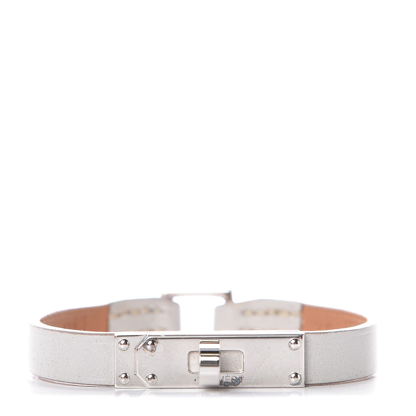 Tadelakt Micro Kelly Bracelet XS Gris Perle