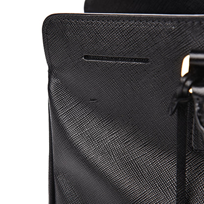 Prada Saffiano Lux Large Top Handle Open Tote Black 8 of 11
