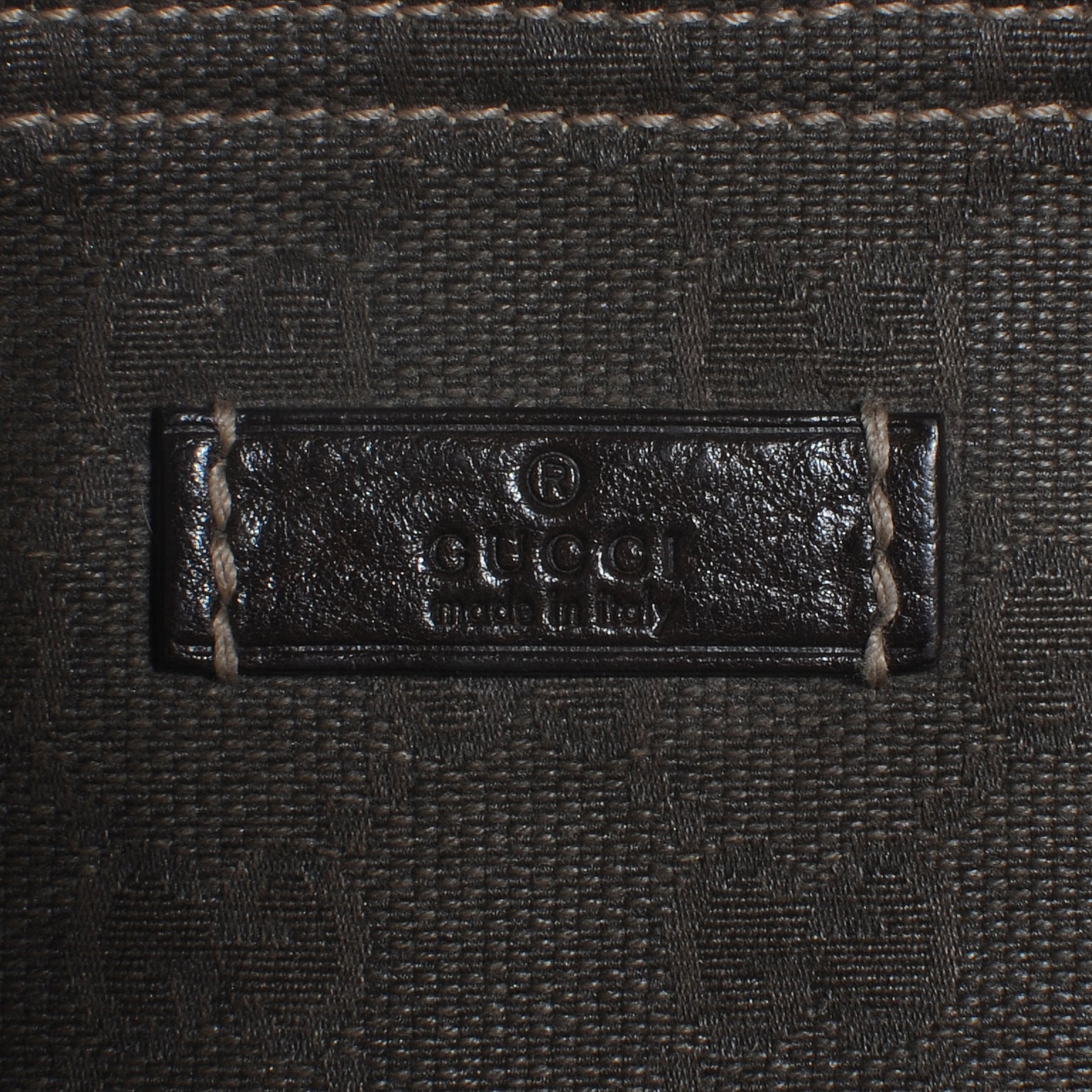 Gucci Monogram Medium Flat Messenger Bag Dark Brown 5 of 9