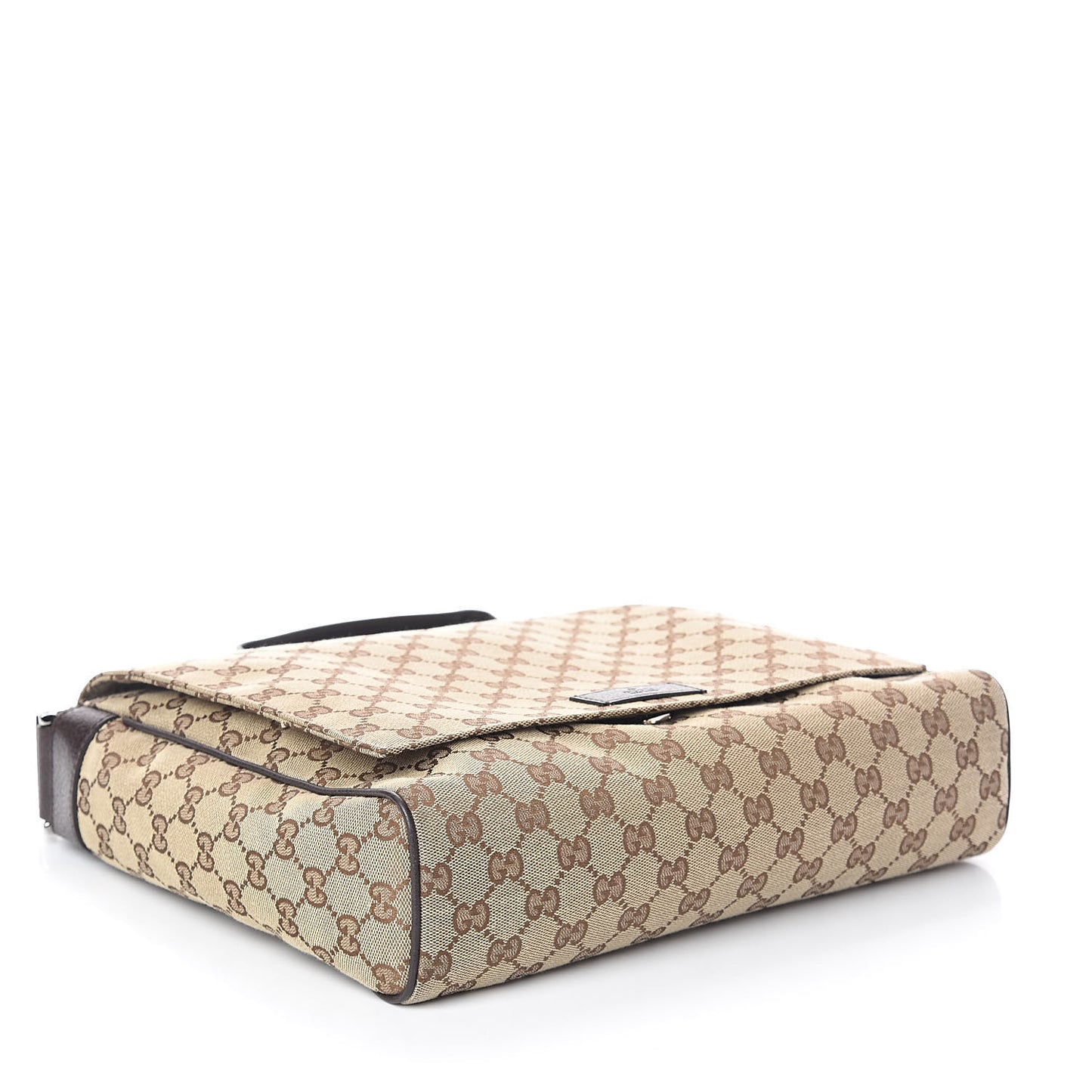 Monogram Small Flap Messenger Bag Beige Dark Brown