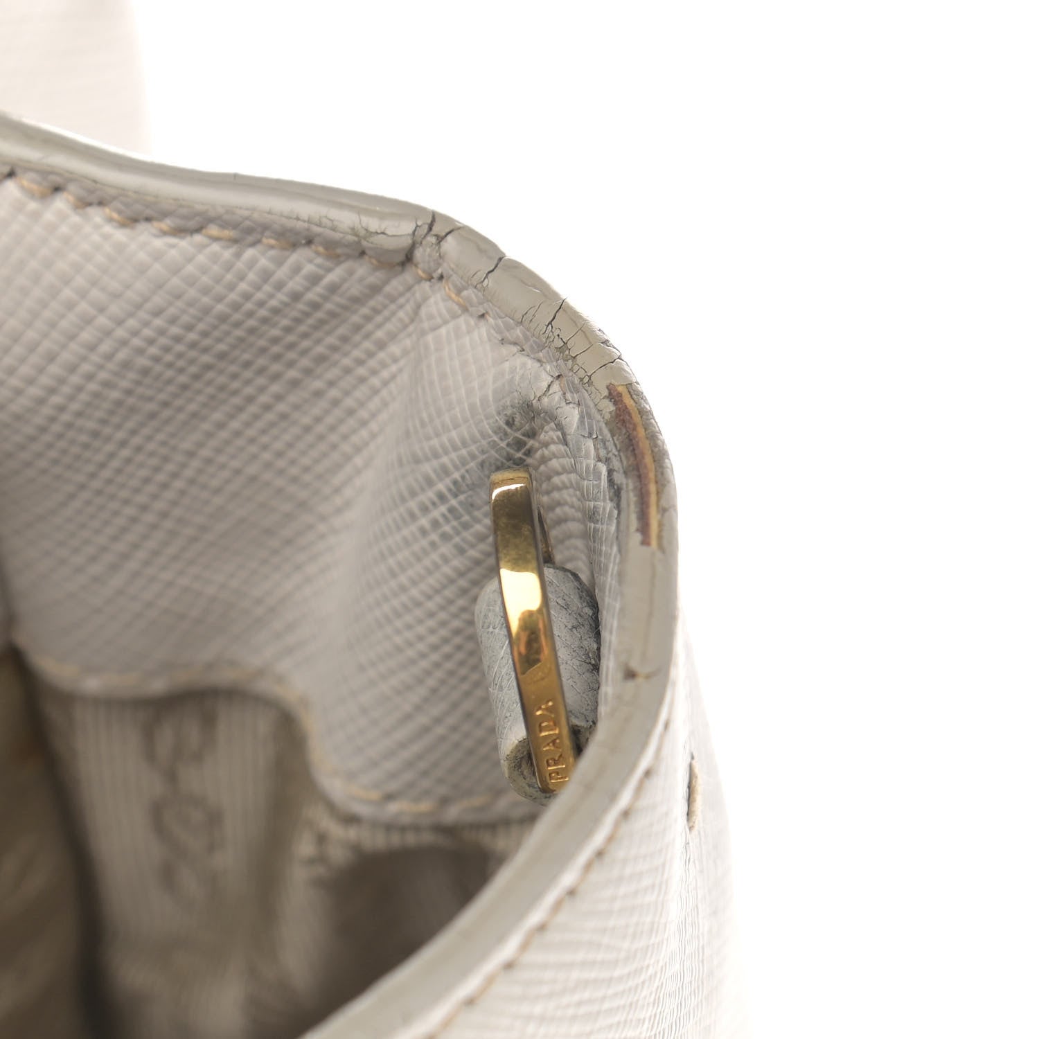 Prada Saffiano Medium Galleria Double Zip Tote Bianco 16 of 19