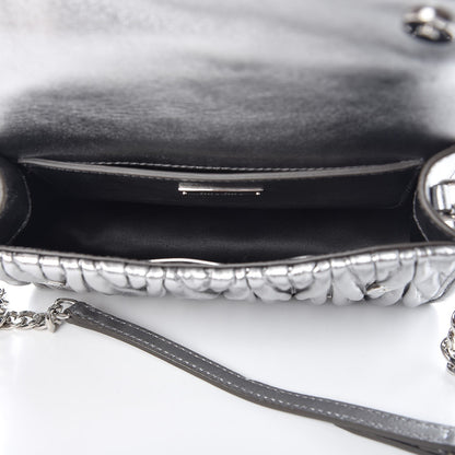 Miu Miu Nappa Matelasse Crystal Embellished Lady Crossbody Cromo 5 of 9