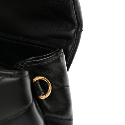 Saint Laurent Calfskin Y Quilted Monogram Toy Loulou Crossbody Bag Black 12 of 13
